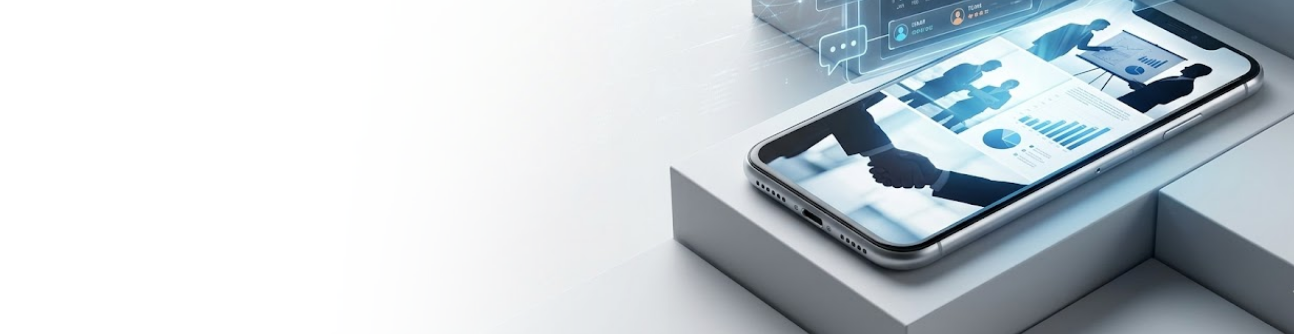 Digital business consultation background